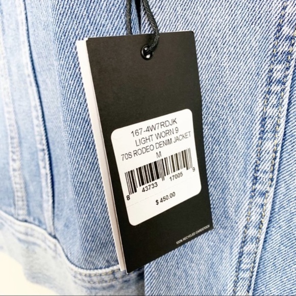 Re/Done | Distressed 70s Rodeo Denim Jacket NWT - Picture 8 of 13